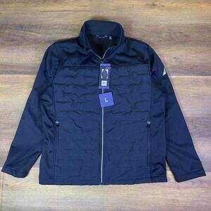 Nautica Water Resistant Softshell Jacket Mens L Navy Full Zip